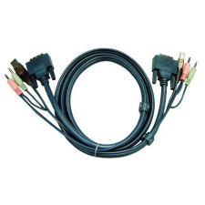 ATEN - KVM Kábel USB DVI 1,8m - 2L-7D02U kábel és adapter