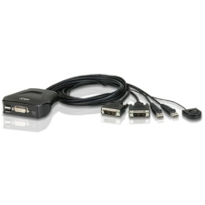 ATEN KVM Switch 2PC USB DVI kábel és adapter