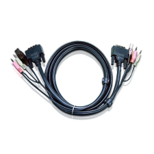 ATEN USB DVI-D Dual Link KVM Cable 5m Black kábel és adapter