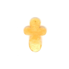 Átfúrt medál Kalcit nar Kopt kereszt kerek 3x4cm medál