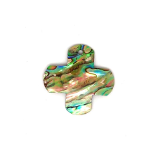 Átfúrt pávakagyló medál kereszt forma 3-4x3-4cm medál