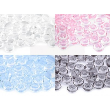  Átlátszó gomb 10 mm - 100 db dekorációs kellék