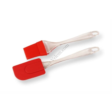  Átlátszó nyelű szilikon ecset és spatula egy készletben ecset