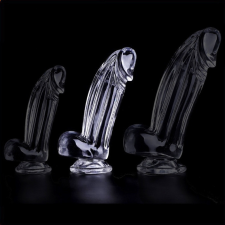 Átlátszó vibrátor Kolk M 14 x 4.5cm vibrátorok