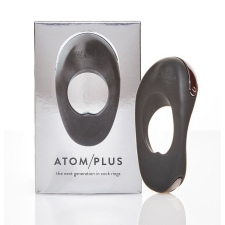 Atom Plus - akkus, dupla-motoros péniszgyűrű (fekete) péniszgyűrű