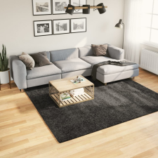  Atracitszürke hosszú szálú bozontos modern szőnyeg 240 x 240 cm lakástextília