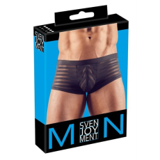  Áttetsző, csíkos boxer (fekete) [Opció: XL]