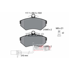 Audi A4-B6 első fékbetét (280mm-es féktárcsához) - Textar (2194504) (+) autóalkatrész