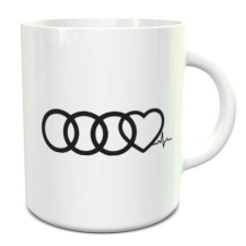 Audi ajándék - I Love Audi feliratos bögre bögrék, csészék
