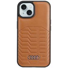 Audi Synthetic Leather Case MagSafe kompatibilis tok iPhone 15 Plus / 14 Plus - barna tok és táska