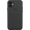 Audi Valódi Bőr iPhone 11 6.1" Fekete Keménytok (AU-TPUPCIP11R-Q8/D1-BK)