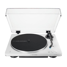 Audio-Technica AT-LP70XBTWS Teljesen automatikus, vezetéknélküli, szíjhajtású lemezjátszó, fehér-ezüst lemezjátszó