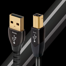 Audioquest Pearl USB 2.0-A apa - USB-B apa Összekötő kábel 5m - Fekete kábel és adapter