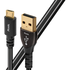 Audioquest Pearl USBPEA01.5MI USB-A apa - Micro USB-B apa 2.0 Adat és töltőkábel - Fekete (1.5m) (USBPEA01.5MI) kábel és adapter