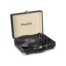 Audizio RP114BK &- 8211; Bakelit lemezjátszó bőrönd kialakításban &- 8211; fekete lemezjátszó