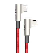 Aukey CB-CMD37 USB-C apa - USB-C apa 3.2 Adat és töltő kábel - Piros (1m) (CB-CMD37 RED OEM) kábel és adapter