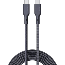 Aukey CB-KCC102 USB-C apa - USB-C apa 2.0 Adat és töltőkábel - Fekete (1.8m) kábel és adapter
