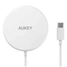 Aukey LC-A1 Vezeték nélküli töltő (15W) - Fehér (LC-A1 WHITE) mobiltelefon kellék