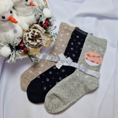 Aura Via Ajándék zokni 3 PÁR/CS RÉNSZARVAS-HÓPIHE 35-38