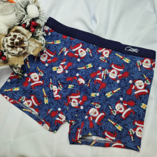 Aura Via Mikulásos boxeralsó mikulás mintás kék 2XL férfi alsó