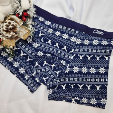 Aura Via Mikulásos boxeralsó rénszarvas mintás kék 2XL