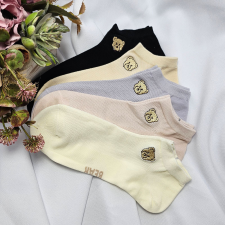 Aura Via Női titokzokni anyagában mintás, macika fejecskével 5 pár/cs 35-38 női zokni