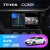  Autó navigáció AI asszisztenssel Teyes CC4 PRO Toyota Corolla 11 2017-2018 8+128GB 10.36" QLED, Android 13, 5G, 7.1 DSP, CarPlay