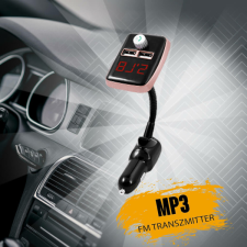 Autós FM transzmitter MP3 lejátszóval, 3 USB csatlakozóval M4Plus fm transzmitter