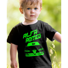  Autós gyerek póló - Alfa Romeo feliratos póló