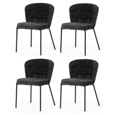 AUTRONIC Bouclé CT-W1077 GREY2 étkezőszék szett, 4 db, szürke bútor