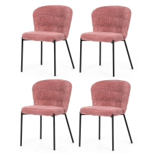 AUTRONIC Bouclé CT-W1077 PINK2 étkezőszék szett, 4 db, rózsaszín bútor