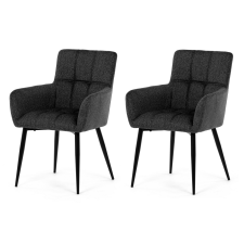 AUTRONIC DCH-P3146 GREY2 étkezőszék szett, 2 db, sötétszürke bútor