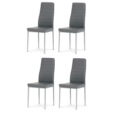 AUTRONIC DCL-377 GREY étkezőszék szett, 4 db, sötétszürke bútor