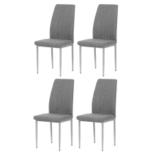 AUTRONIC DCL-379 GREY2 étkezőszék szett, 4 db, sötétszürke bútor