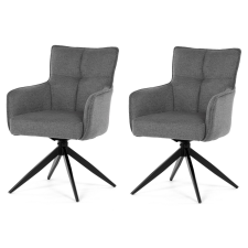 AUTRONIC Étkezőszék-készlet visszahúzható mechanizmussalDCH-P3170 GREY2, 2 db, szürke bútor