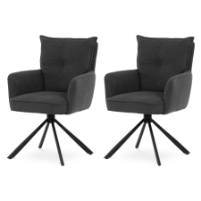 AUTRONIC HC-X1128 GREY2 étkezőszék-készlet visszaállítófunkcióval, kordbársony, 2 db, szürke bútor