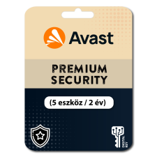 avast! Avast Premium Security (EU) (5 eszköz / 2 év) (Elektronikus licenc) karbantartó program