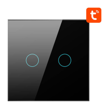 Avatto Smart Light Switch ZigBee Avatto ZTS02-EU-B2 2 Way TUYA (black) okos kiegészítő