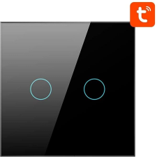 Avatto ZTS02-EU Zigbee Switch, fekete (2-gang) villanyszerelés