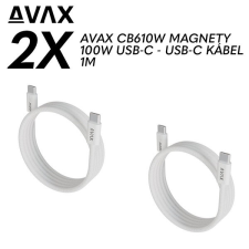 AVAX CB610W – 2X 100W Mágneses USB-C Gyorstöltő Kábelcsomag kábel és adapter
