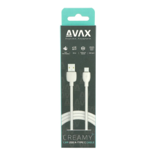AVAX CB621 CREAMY+ USB-A - USB-C kábel 1.5m fehér-ezüst (CB621) kábel és adapter