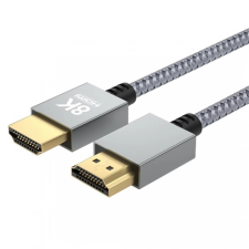 AVAX HDMI 2.1 Összekötő Szürke 2m AV900 kábel és adapter