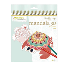 Avenue Mandarine Kreatív színező Avenue Mandarine Graffy Pop Mandala 3D, spirálos, Tengeri állatok gyermek- és ifjúsági könyv