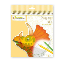 Avenue Mandarine Kreatív színezőfüzet Avenue Mandarine 3D Dinoszaurusz gyermek- és ifjúsági könyv
