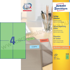 Avery 105 x 148mm zöld univerzális címke / Avery 3458 etikett