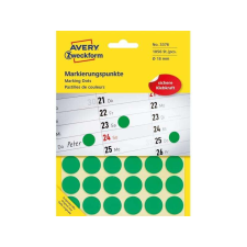 Avery 3376 18mm 1056db-os zöld jelölőpont etikett