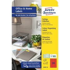 Avery 3448-10 70x37mm 240db-os piros univerzális etikett (3448-10) etikett