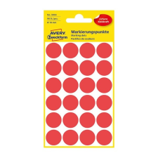 Avery Etikett AVERY 3004 jelölőpont 18mm piros 96 db/csomag etikett