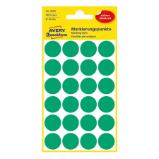 Avery Etikett avery 3006 jelölőpont 18mm zöld 96 db/csomag etikett