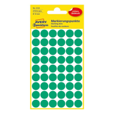 Avery Etikett avery 3143 jelölőpont 12mm zöld 270 db/csomag etikett